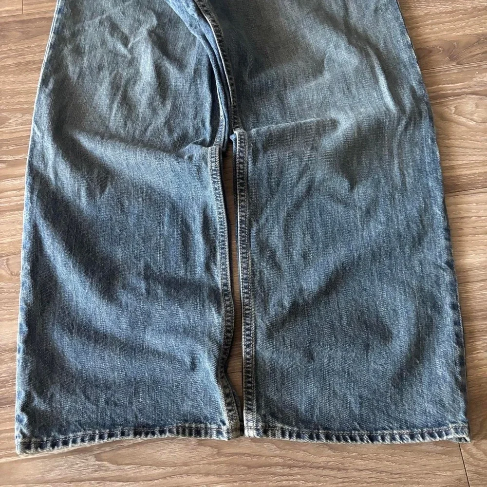 Vintage Y2K/2000s Baggy Dark Wash Skater Grunge Denim Jeans! 38x30